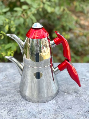 Diana Çelik Çaydanlık Takımı - Kırmızı